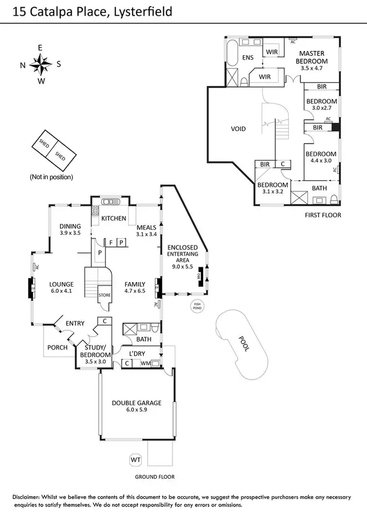 Floorplan of Homely house listing, 15 Catalpa Place, Lysterfield VIC 3156