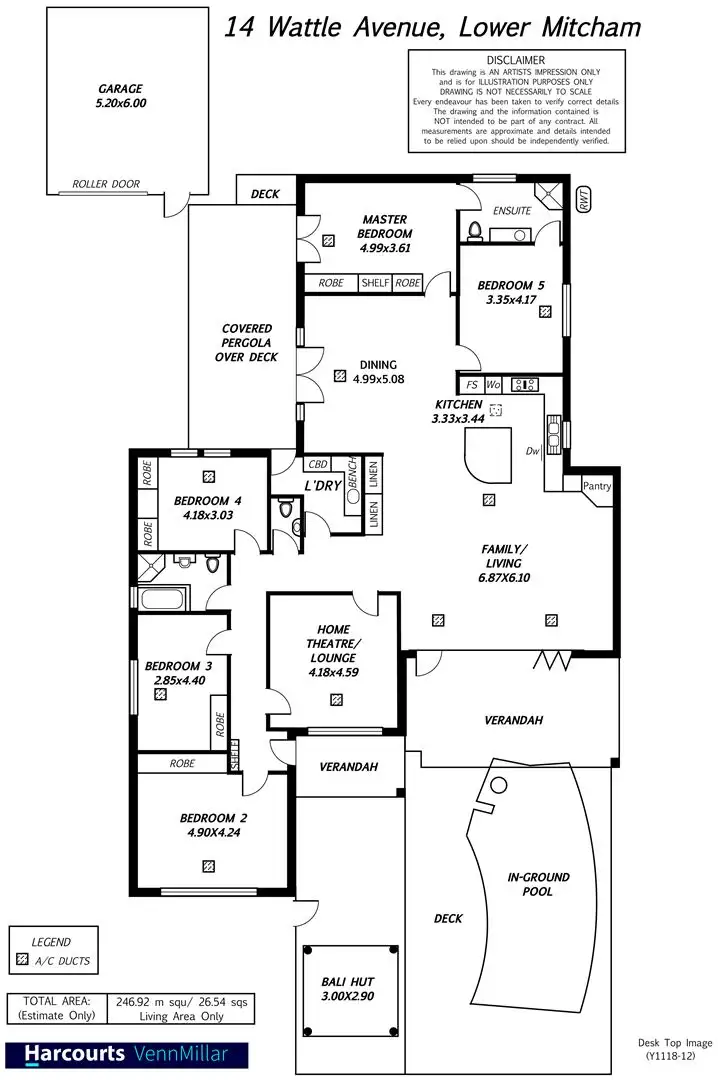 Floorplan of Homely house listing, 14 Wattle Avenue, Lower Mitcham SA 5062