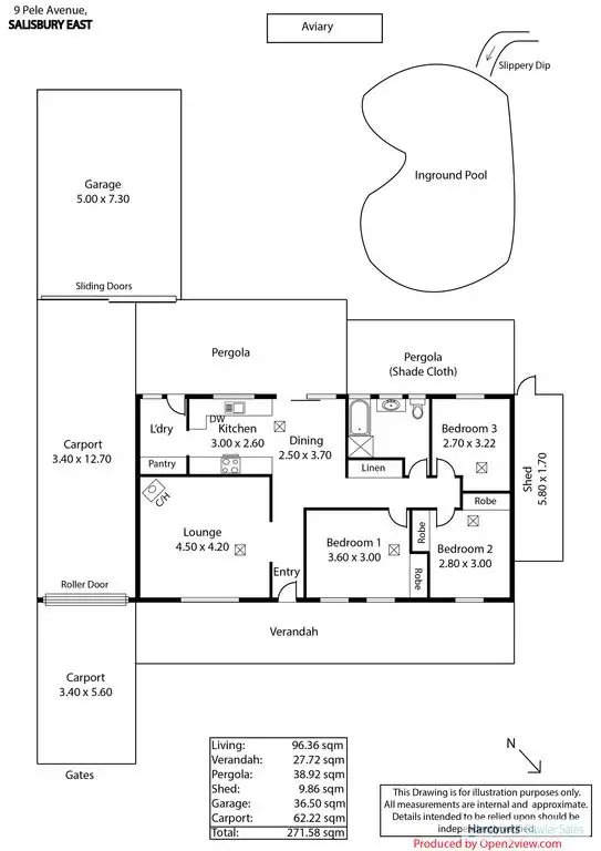 Floorplan of Homely house listing, 9 Pele Avenue, Salisbury East SA 5109