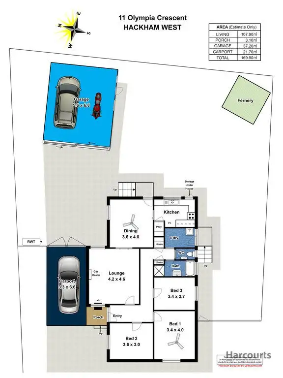 Floorplan of Homely house listing, 11 Olympia Crescent, Hackham West SA 5163