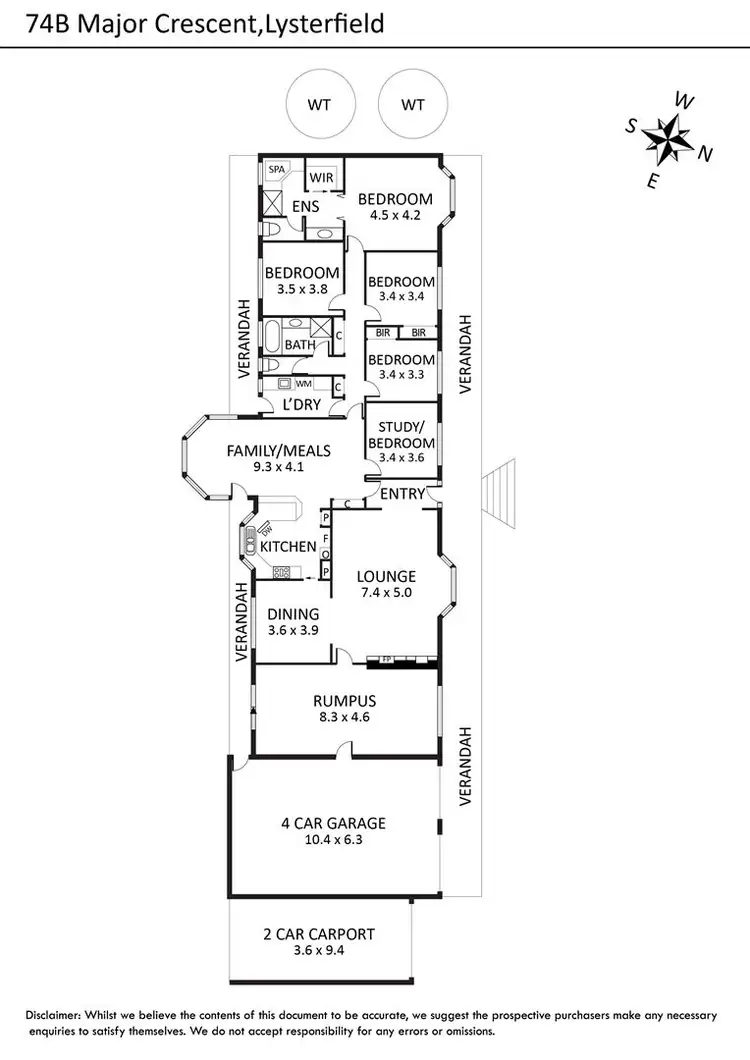 Floorplan of Homely house listing, 74B Major Crescent, Lysterfield VIC 3156