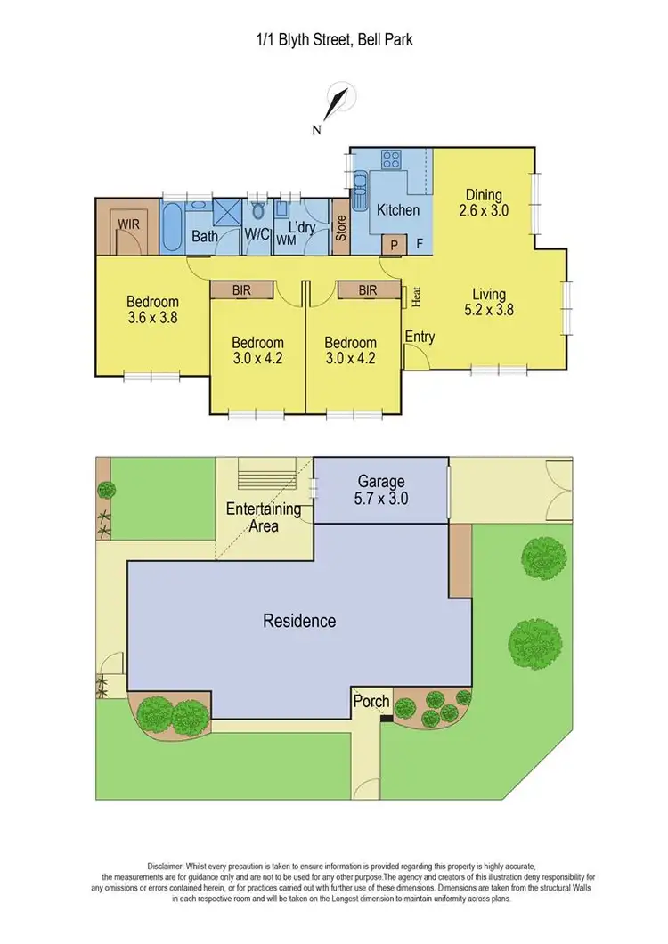 Floorplan of Homely unit listing, 1/1 Blyth Street, Bell Park VIC 3215