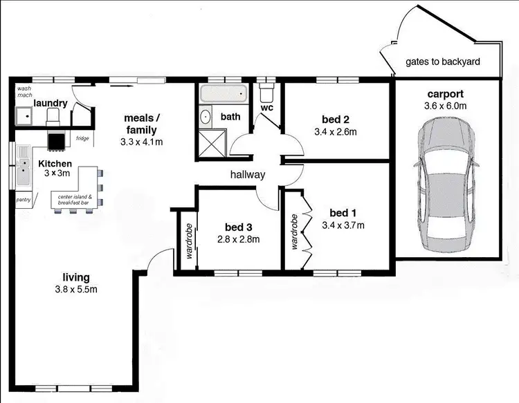 Floorplan of Homely house listing, 32 Cherry Tree Close, Moss Vale NSW 2577
