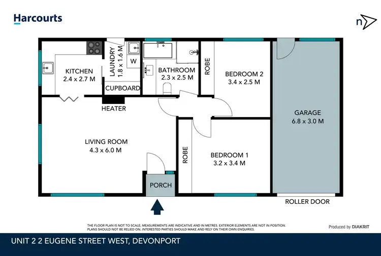 Floorplan of Homely unit listing, 2/21 Eugene Street W, Devonport TAS 7310
