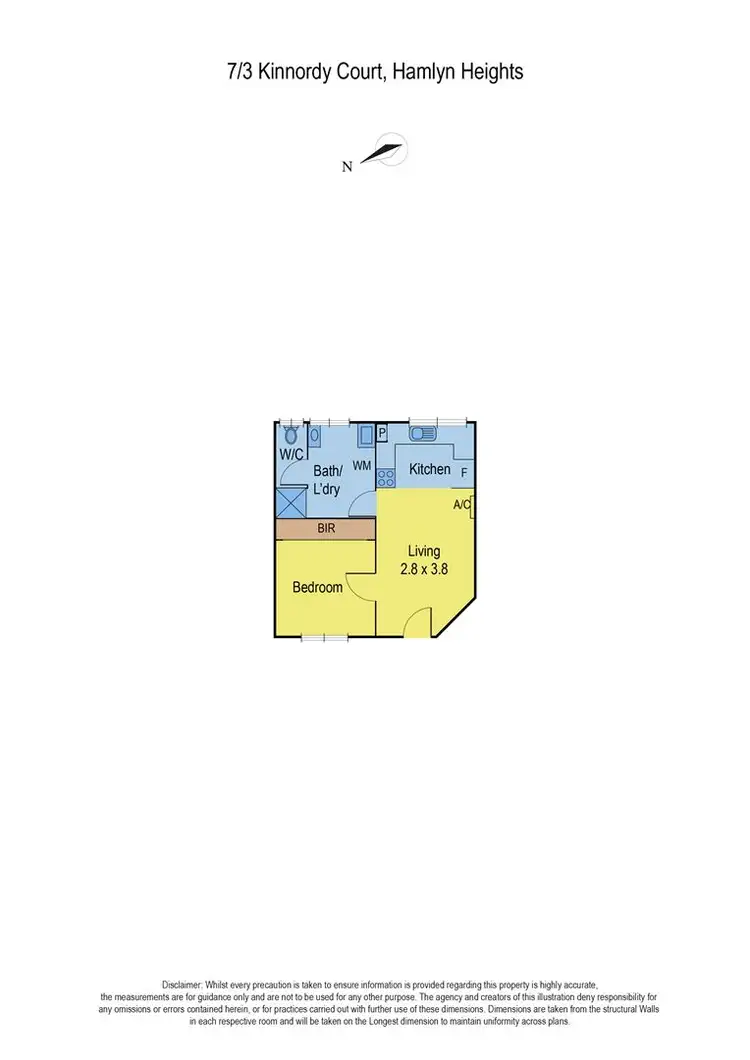 Floorplan of Homely unit listing, 7/3 Kinnordy Court, Hamlyn Heights VIC 3215