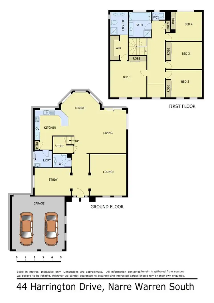 Floorplan of Homely house listing, 44 Harrington Drive, Narre Warren South VIC 3805