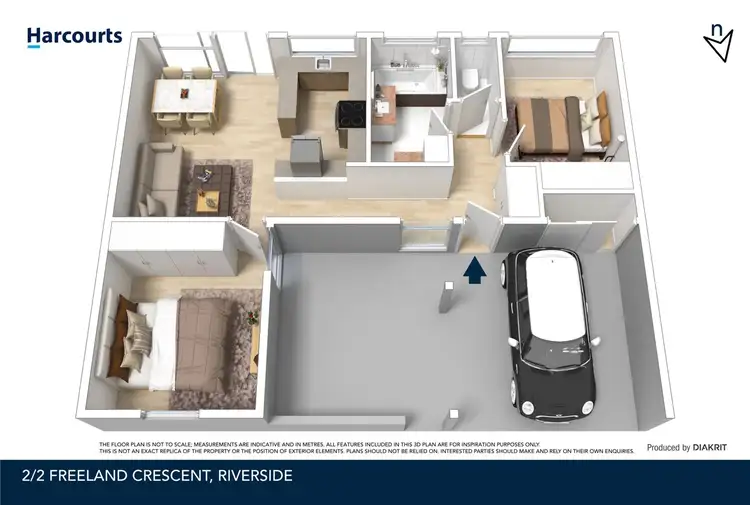 Floorplan of Homely unit listing, 2/2 Freeland Crescent, Riverside TAS 7250