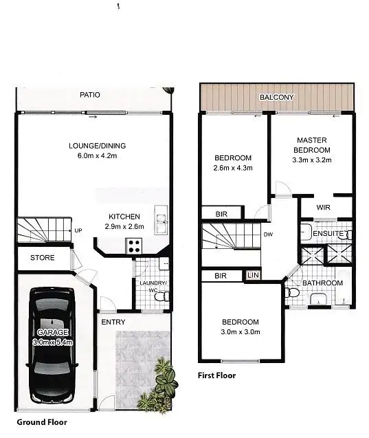 Floorplan of Homely townhouse listing, 44/104 Old Coach Road, Mudgeeraba QLD 4213