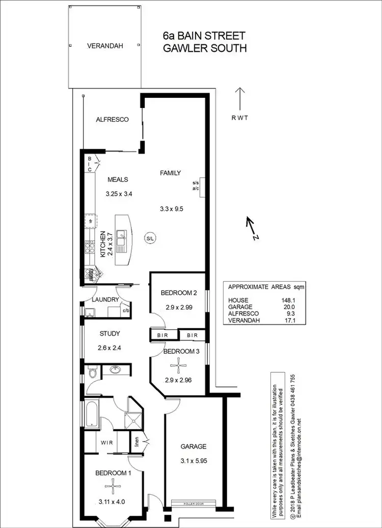 Floorplan of Homely house listing, 6A Bain Street, Gawler South SA 5118