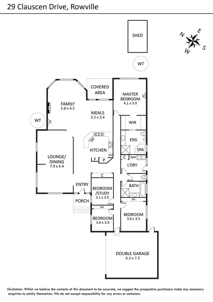 Floorplan of Homely house listing, 29 Clauscen Drive, Rowville VIC 3178