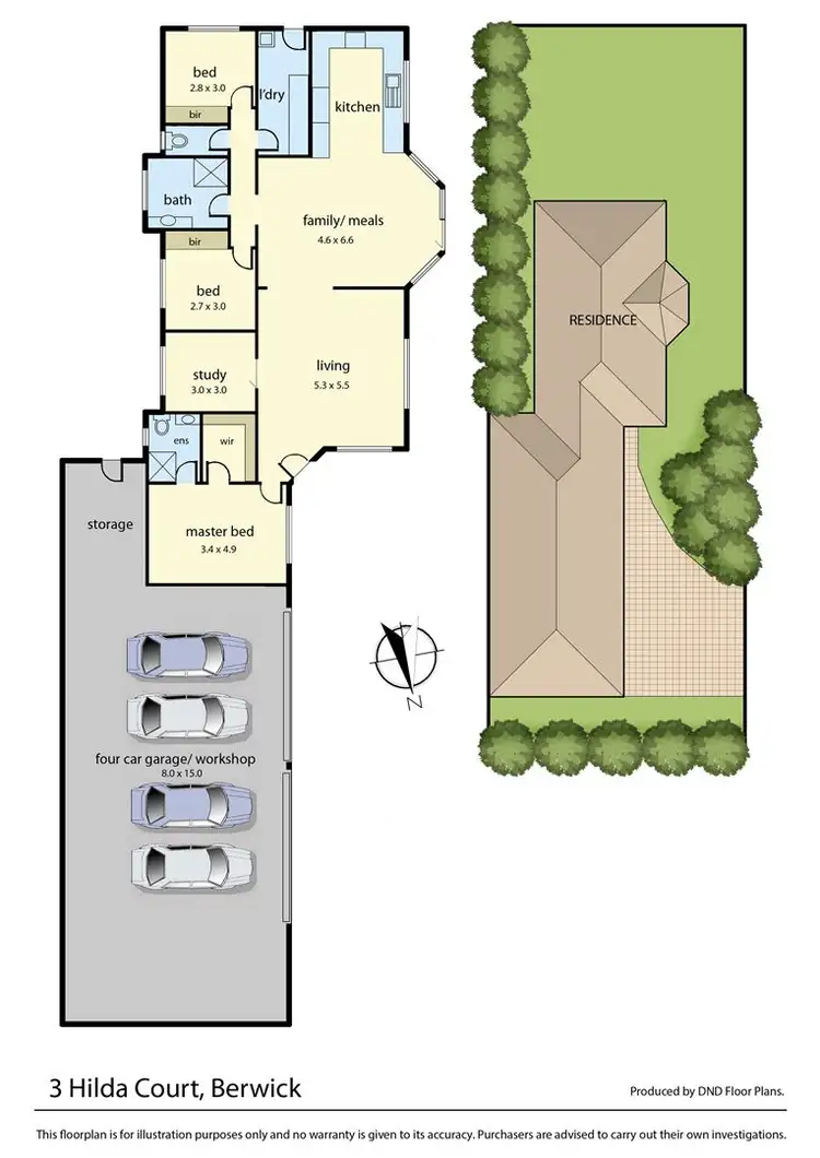 Floorplan of Homely house listing, 3 Hilda Court, Berwick VIC 3806