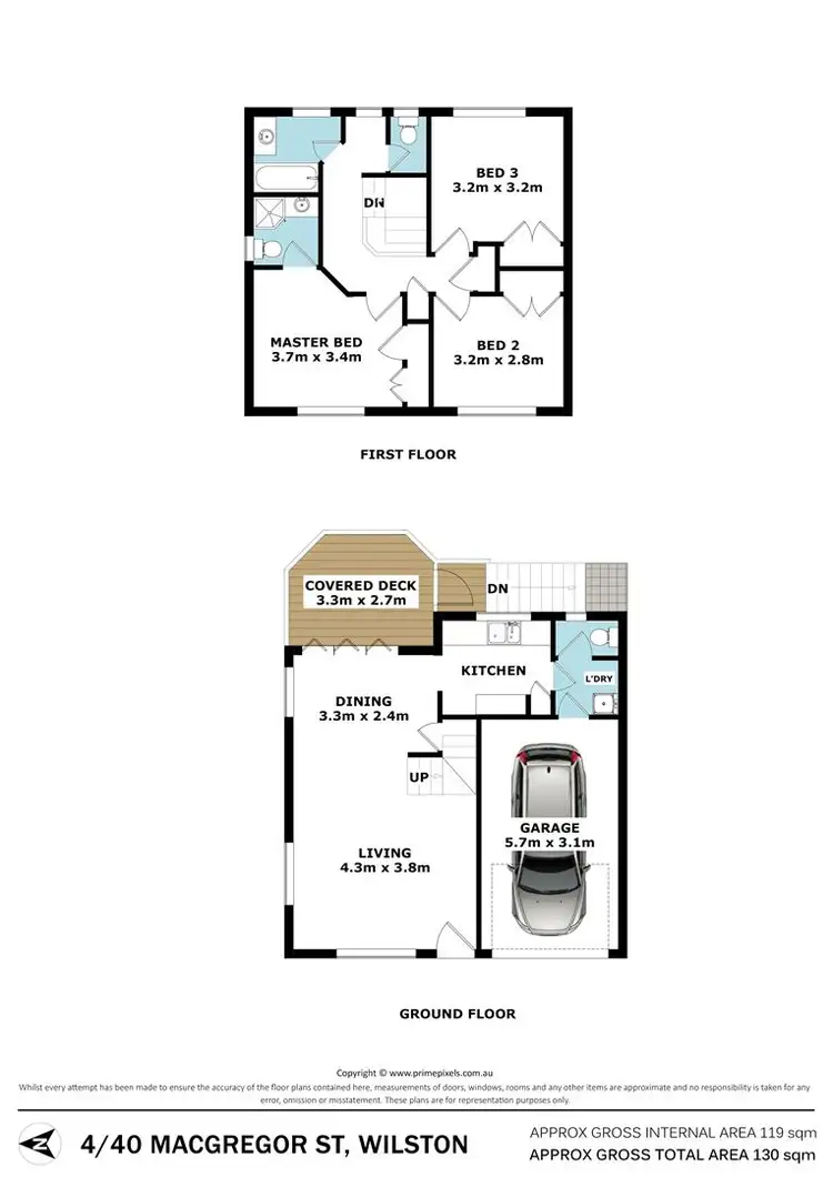 Floorplan of Homely townhouse listing, 4/40 Macgregor Street, Wilston QLD 4051