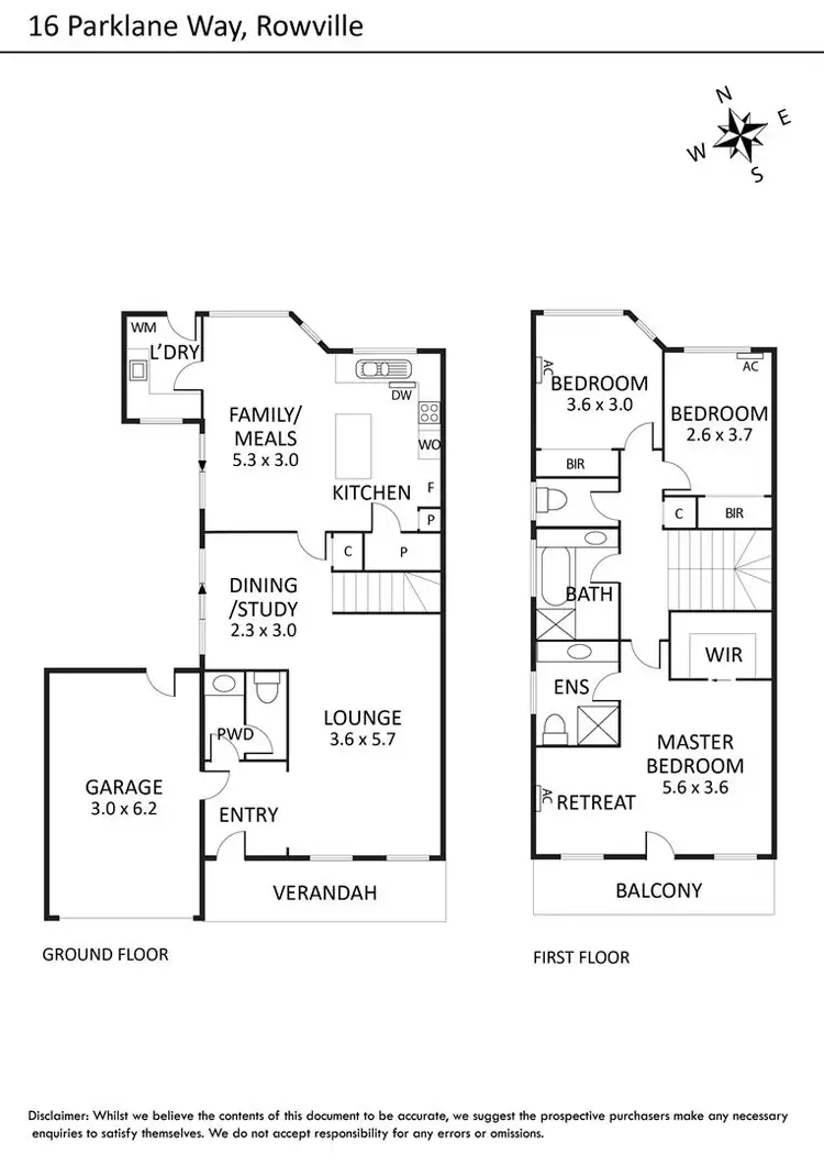 Floorplan of Homely house listing, 16 Parklane Way, Rowville VIC 3178