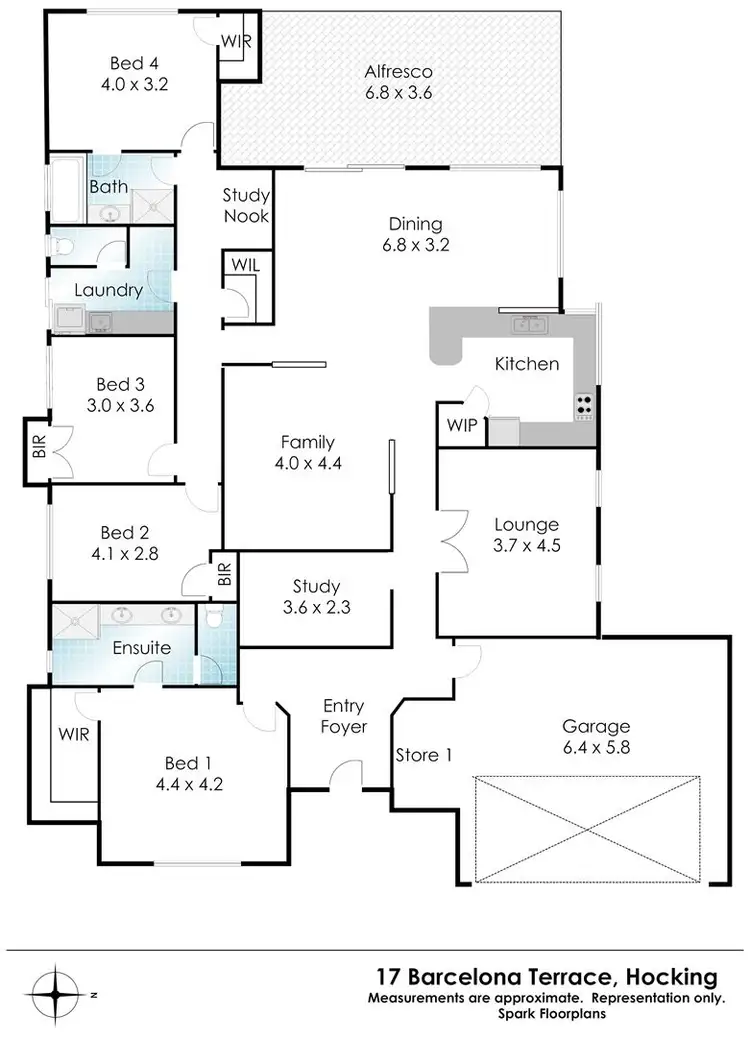 Floorplan of Homely house listing, 17 Barcelona Terrace, Hocking WA 6065