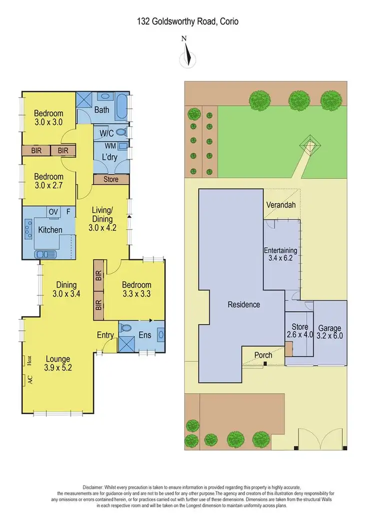 Floorplan of Homely house listing, 132 Goldsworthy Road, Corio VIC 3214