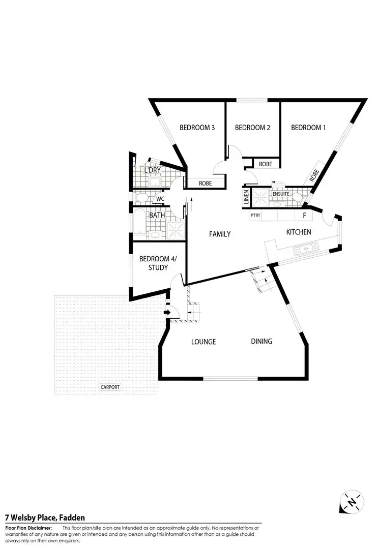Floorplan of Homely house listing, 7 Welsby Place, Fadden ACT 2904