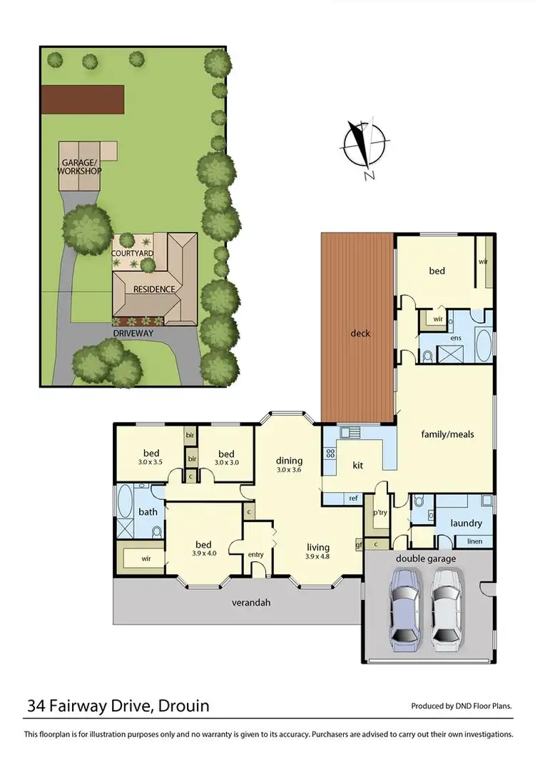Floorplan of Homely house listing, 34 Fairway Drive, Drouin VIC 3818