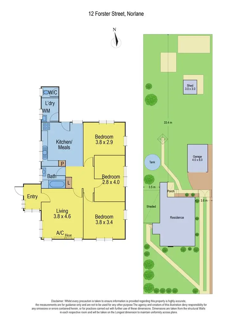 Floorplan of Homely house listing, 12 Forster Street, Norlane VIC 3214