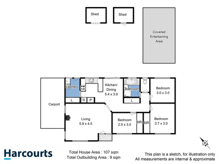 Floorplan of Homely house listing, 7 Harris Court, Kingston TAS 7050