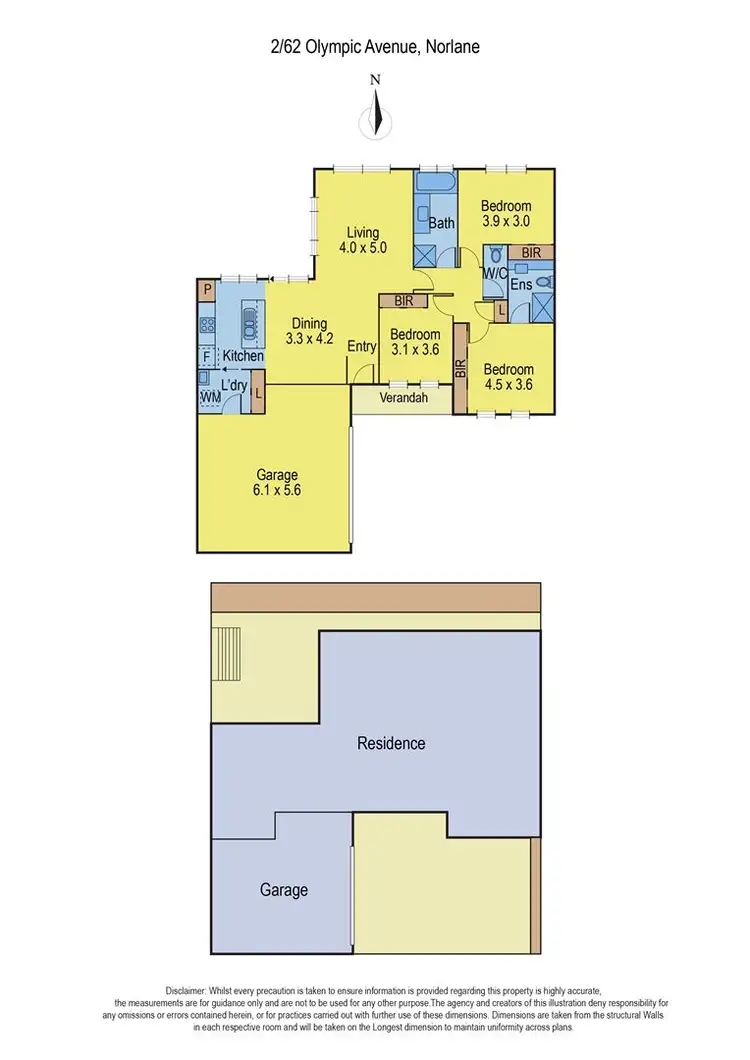 Floorplan of Homely unit listing, 2/62 Olympic Avenue, Norlane VIC 3214