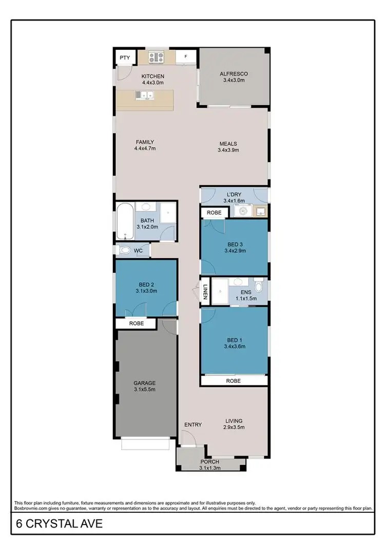 Floorplan of Homely house listing, 6 Crystal Avenue, Horsley NSW 2530