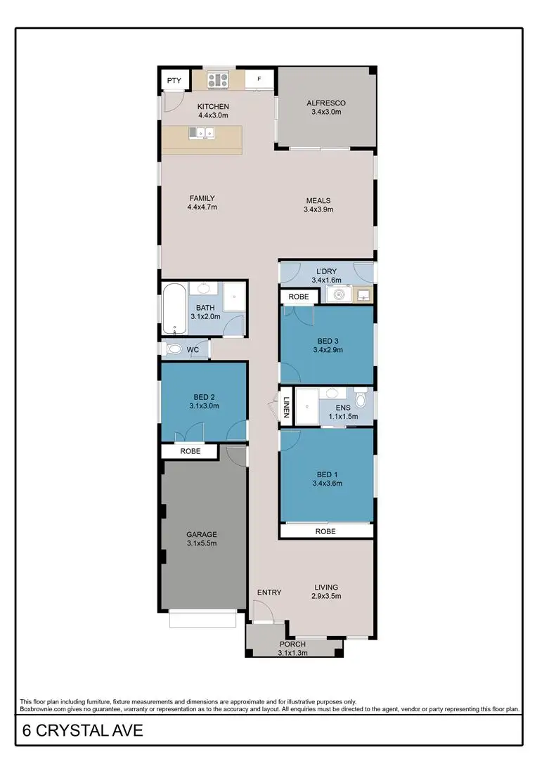 Floorplan of Homely house listing, 6 Crystal Avenue, Horsley NSW 2530