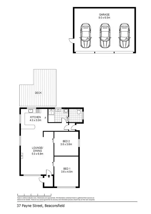 Floorplan of Homely house listing, 37 Payne Street, Beaconsfield TAS 7270