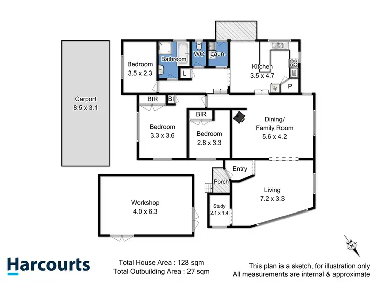Floorplan of Homely house listing, 25 Ferguson Court, Kingston TAS 7050