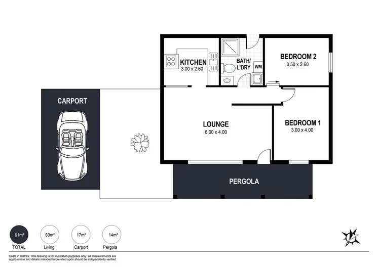 Floorplan of Homely unit listing, 1 & 2/14 Higgins Street, Encounter Bay SA 5211