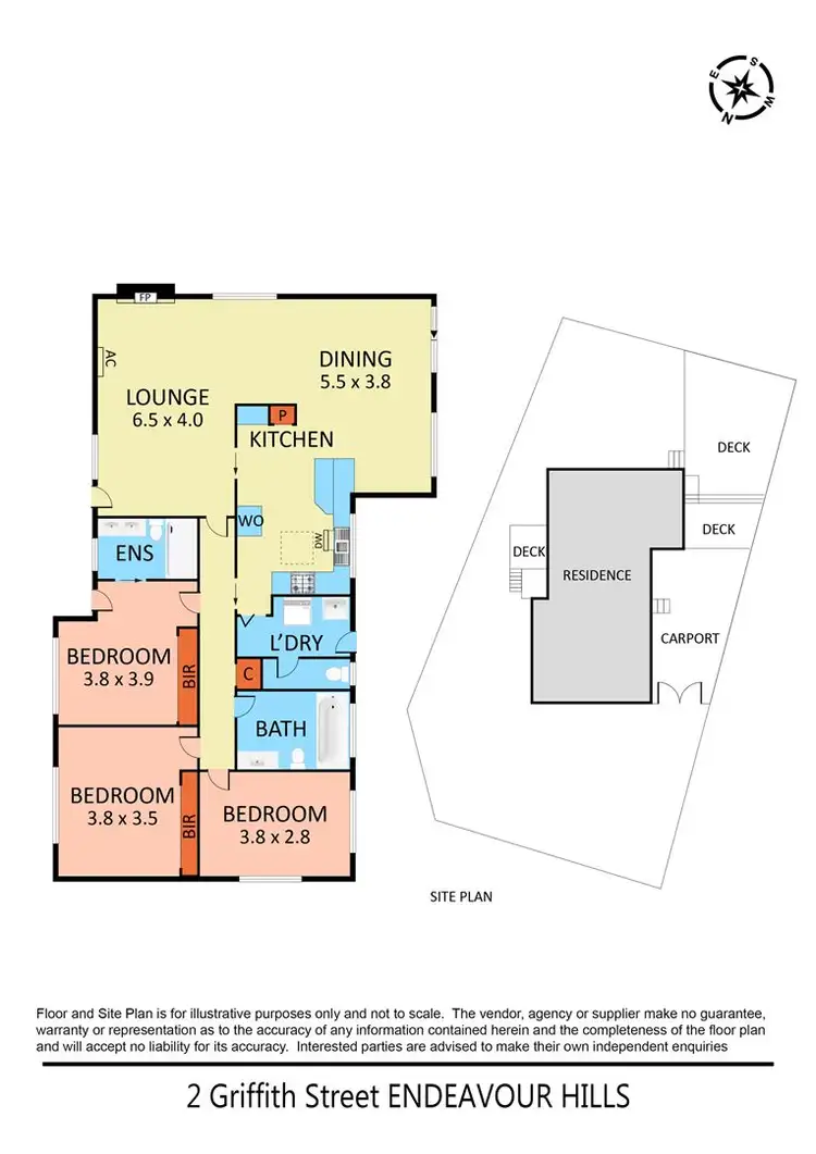 Floorplan of Homely house listing, 2 Griffith Street, Endeavour Hills VIC 3802