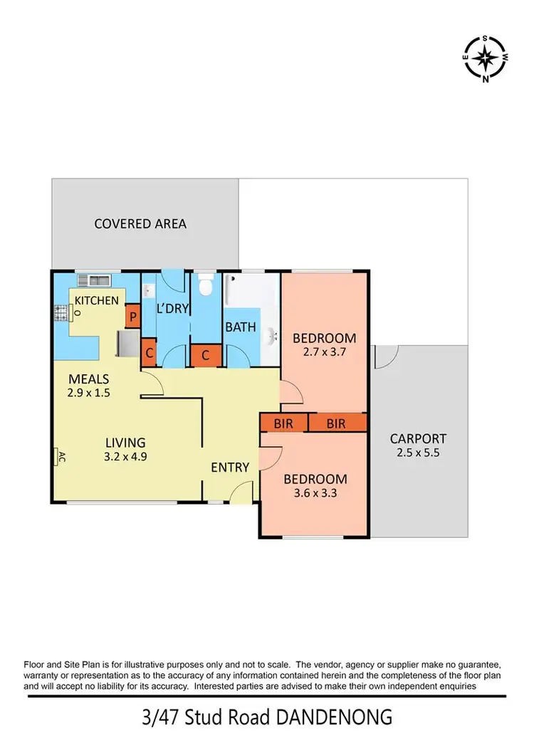 Floorplan of Homely unit listing, 3/47 Stud Road, Dandenong VIC 3175