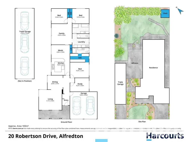 Floorplan of Homely house listing, 20 Robertson Drive, Alfredton VIC 3350