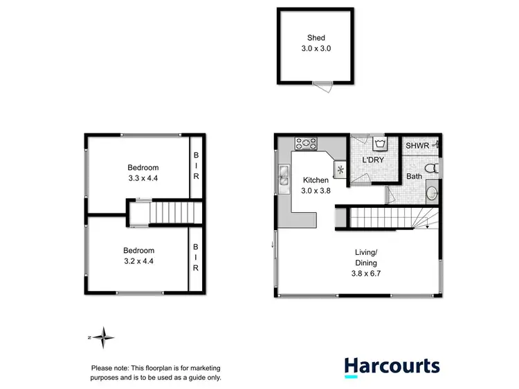 Floorplan of Homely unit listing, 2/2 Alamein Avenue, Bellerive TAS 7018