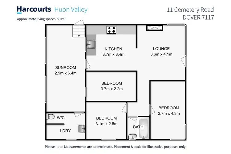 Floorplan of Homely house listing, 11 Cemetery Road, Dover TAS 7117