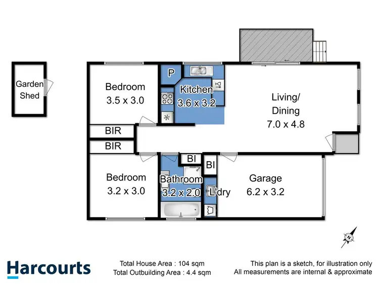 Floorplan of Homely unit listing, 7/107 Channel Highway, Kingston TAS 7050