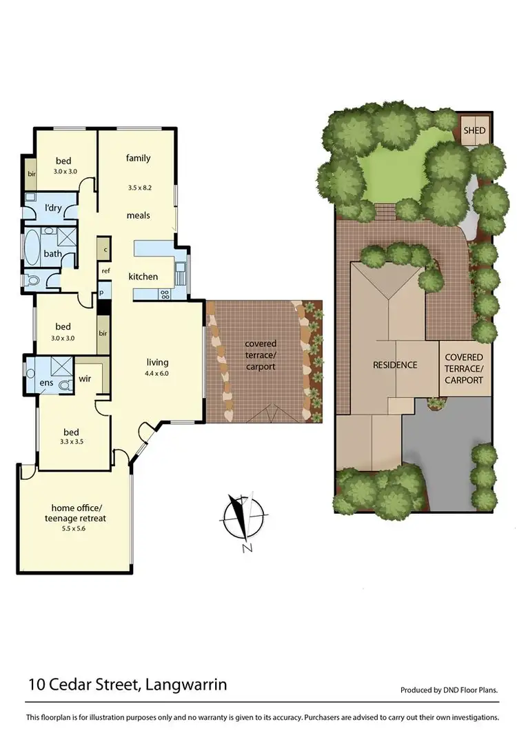 Floorplan of Homely house listing, 10 Cedar Street, Langwarrin VIC 3910