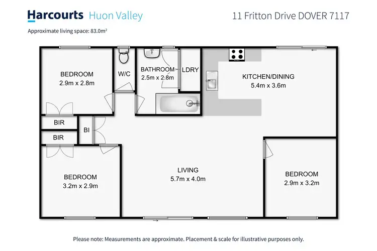 Floorplan of Homely house listing, 11 Fritton Drive, Dover TAS 7117
