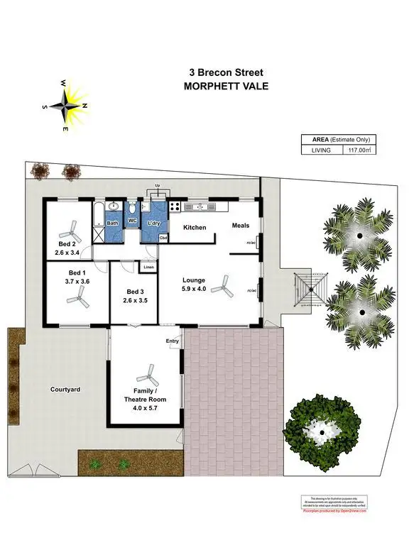 Floorplan of Homely house listing, 3 Brecon Street, Morphett Vale SA 5162