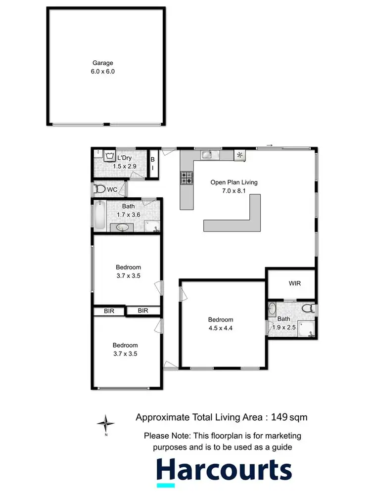 Floorplan of Homely house listing, 13 Bonnett Place, Mornington TAS 7018