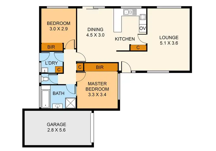 Floorplan of Homely unit listing, 2/1A Doysal Avenue, Ferntree Gully VIC 3156