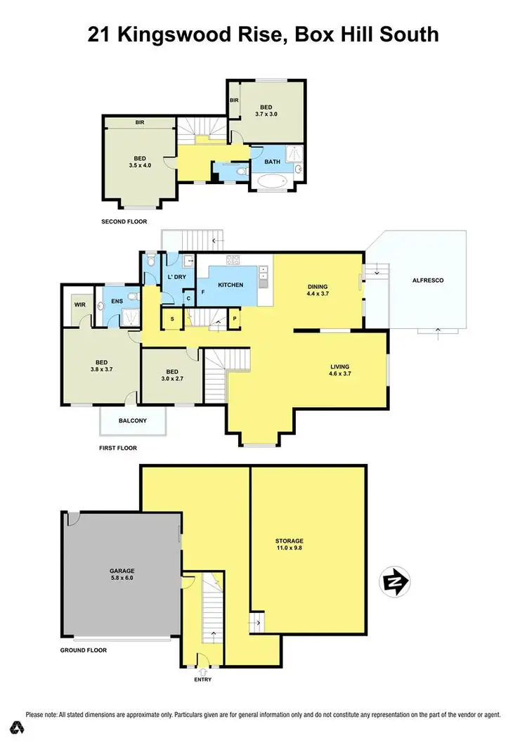 Floorplan of Homely house listing, 21 Kingswood Rise, Box Hill South VIC 3128