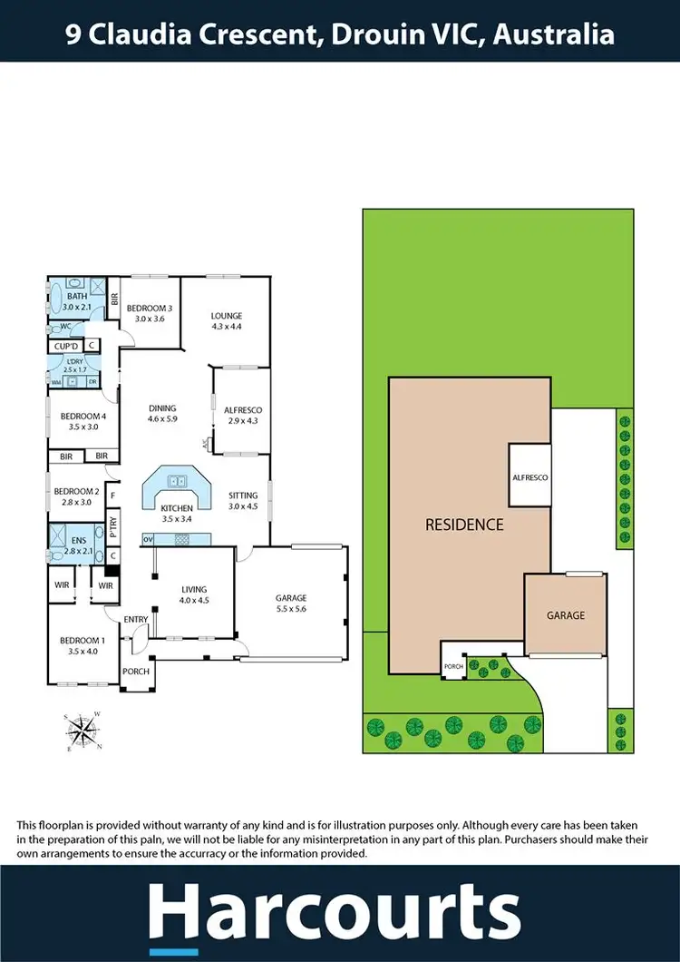 Floorplan of Homely house listing, 9 Claudia Crescent, Drouin VIC 3818