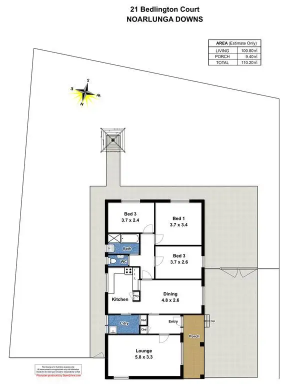 Floorplan of Homely house listing, 21 Bedlington Court, Noarlunga Downs SA 5168