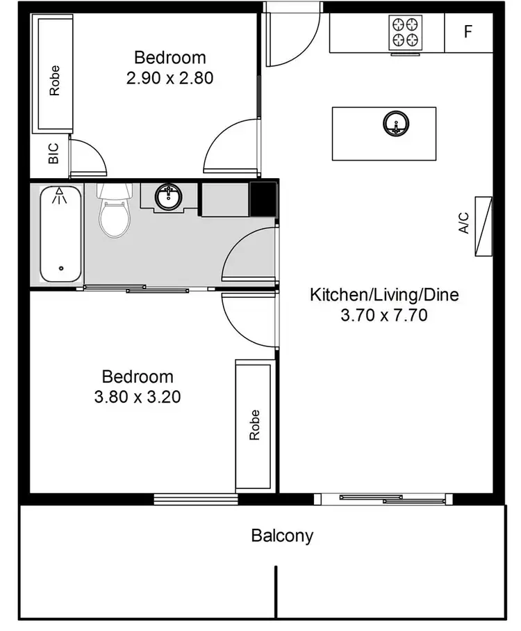 Floorplan of Homely apartment listing, 309/162 Hindmarsh Road, Victor Harbor SA 5211