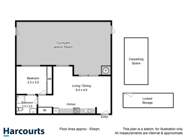 Floorplan of Homely unit listing, 4/212 Collins Street, Hobart TAS 7000