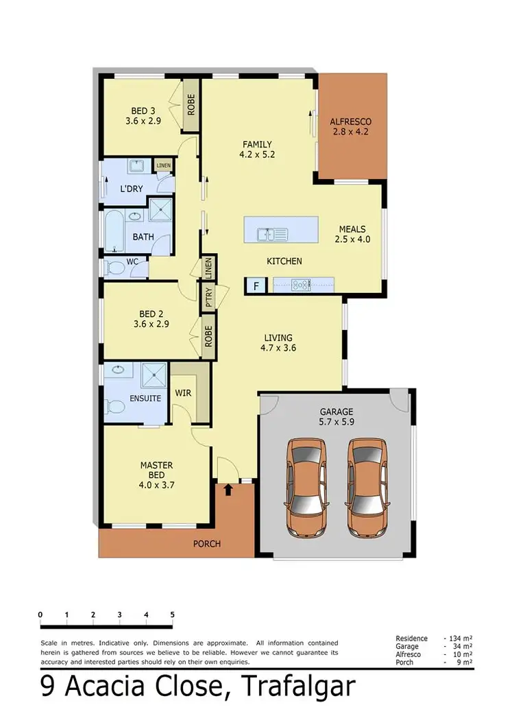 Floorplan of Homely house listing, 9 Acacia Close, Trafalgar VIC 3824