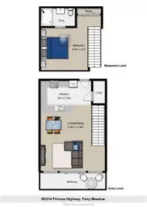 Floorplan of Homely apartment listing, 69/214 Princes Highway, Fairy Meadow NSW