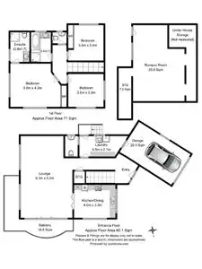 Floorplan of Homely townhouse listing, 1/5 Benjamin Court, Lenah Valley TAS