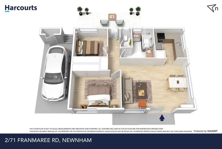 Floorplan of Homely unit listing, 2/71 Franmaree Road, Newnham TAS 7248