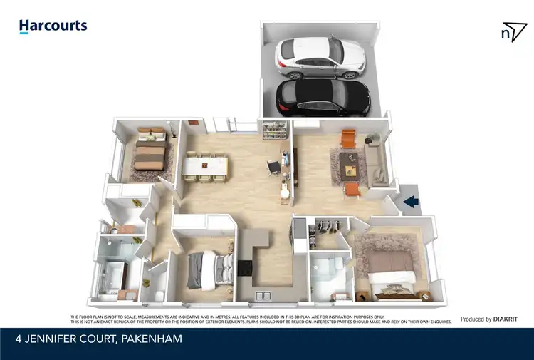 Floorplan of Homely house listing, 4 Jennifer Court, Pakenham VIC 3810